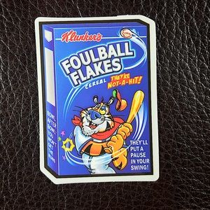 FoulBall Flakes Parody Accent Decor Sticker